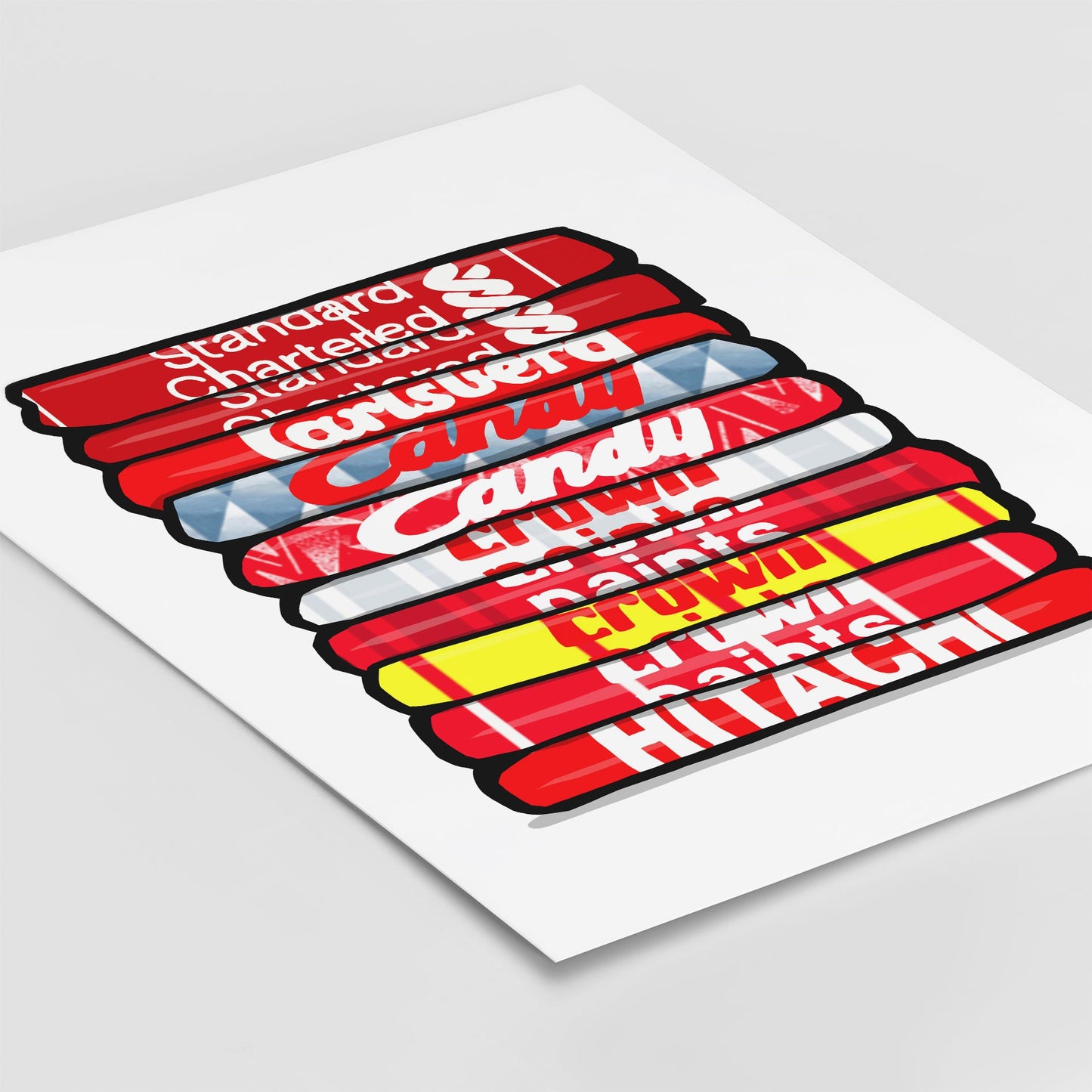 Liverpool Shirt Stack Print