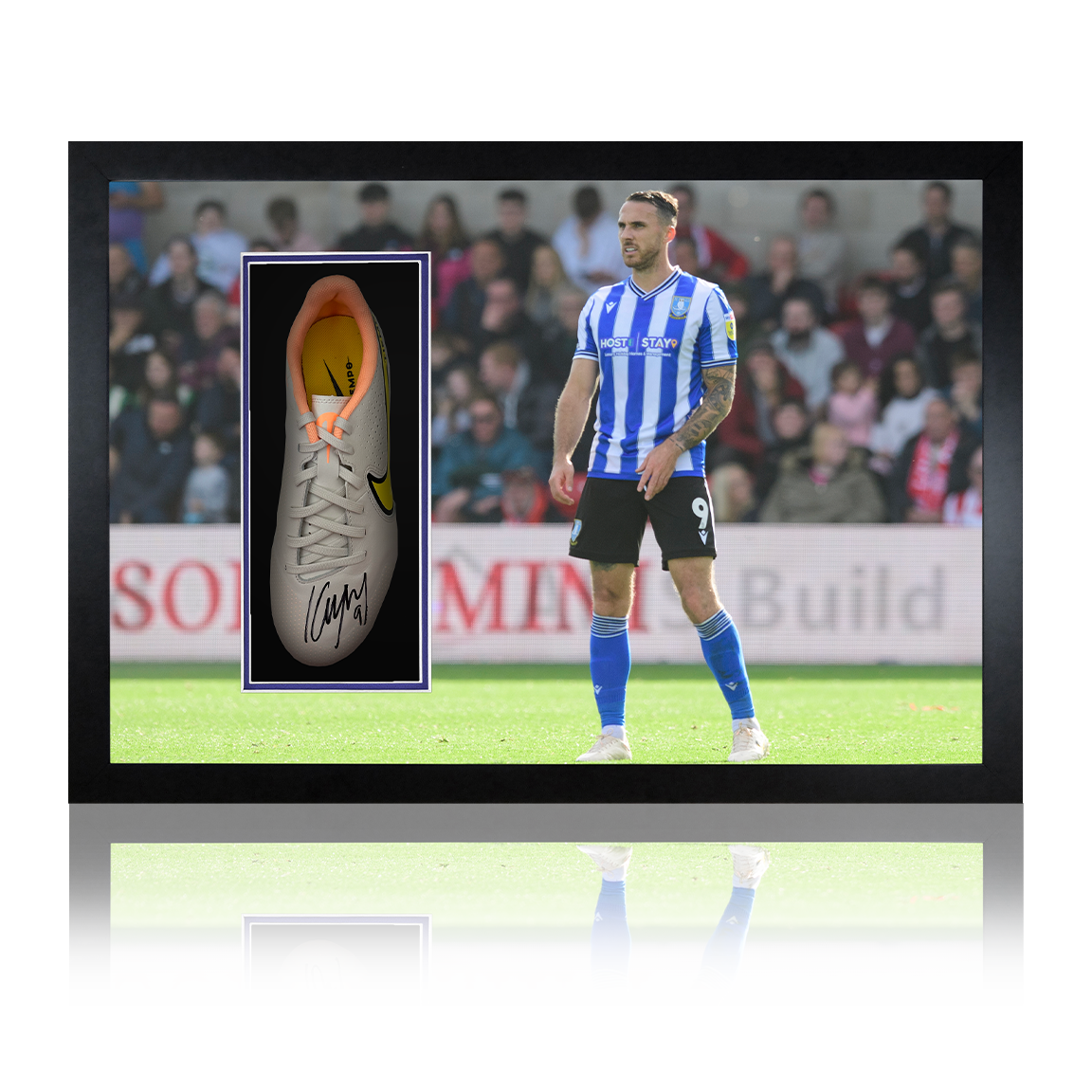 Lee Gregory Signed 22/23 Sheffield Wednesday Boot Iconic Frame