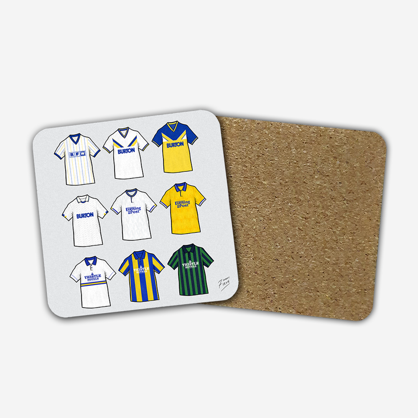 Leeds Retro Shirts Football Coaster
