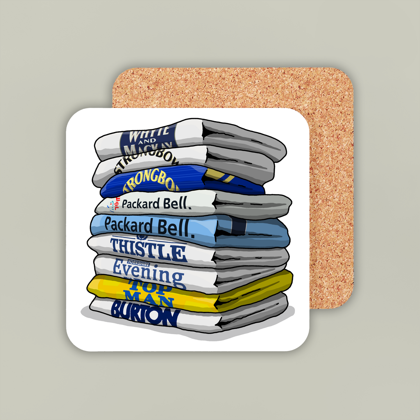 Leeds United Shirt Stack Coaster