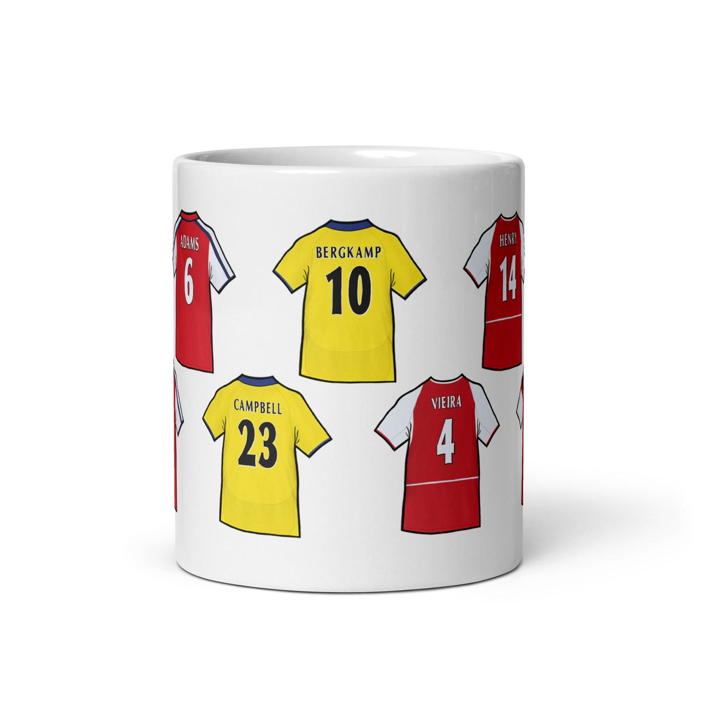 Gunners Legends Shirts Illustrated Handmade Ceramic Football Mug