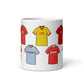 Liverpool Retro Shirts Illustrated Handmade Ceramic Football Mug