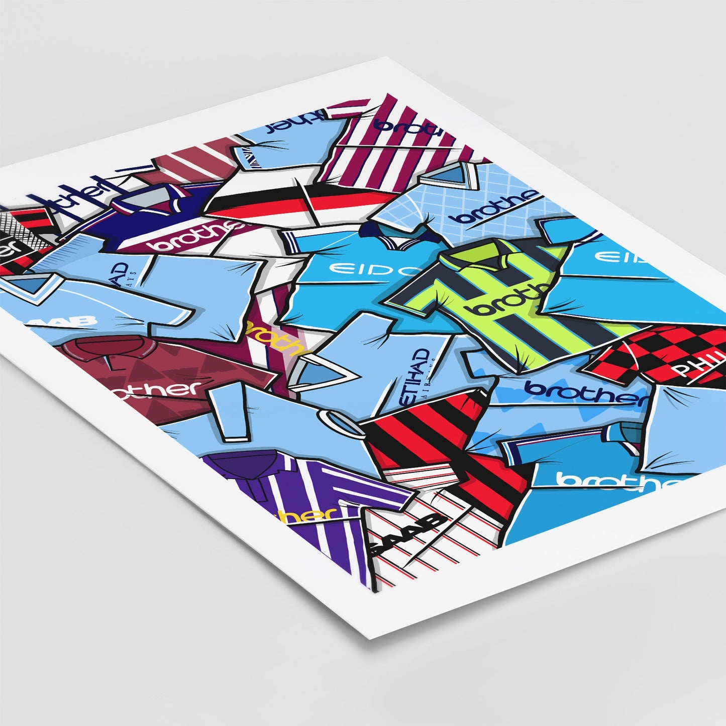 Manchester City Shirts Mash Up Print