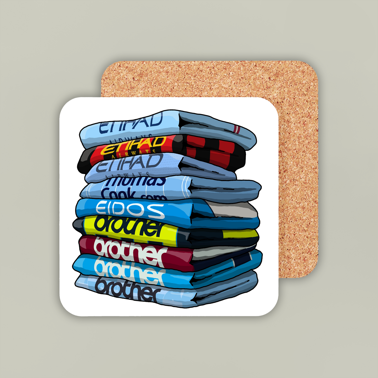 Manchester City Shirt Stack Coaster