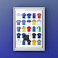 Millwall Retro Shirts Football Print