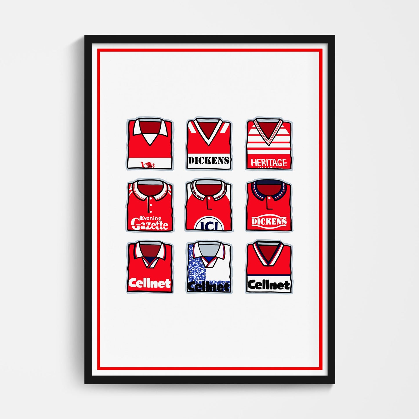 Middlesbrough Shirts Print