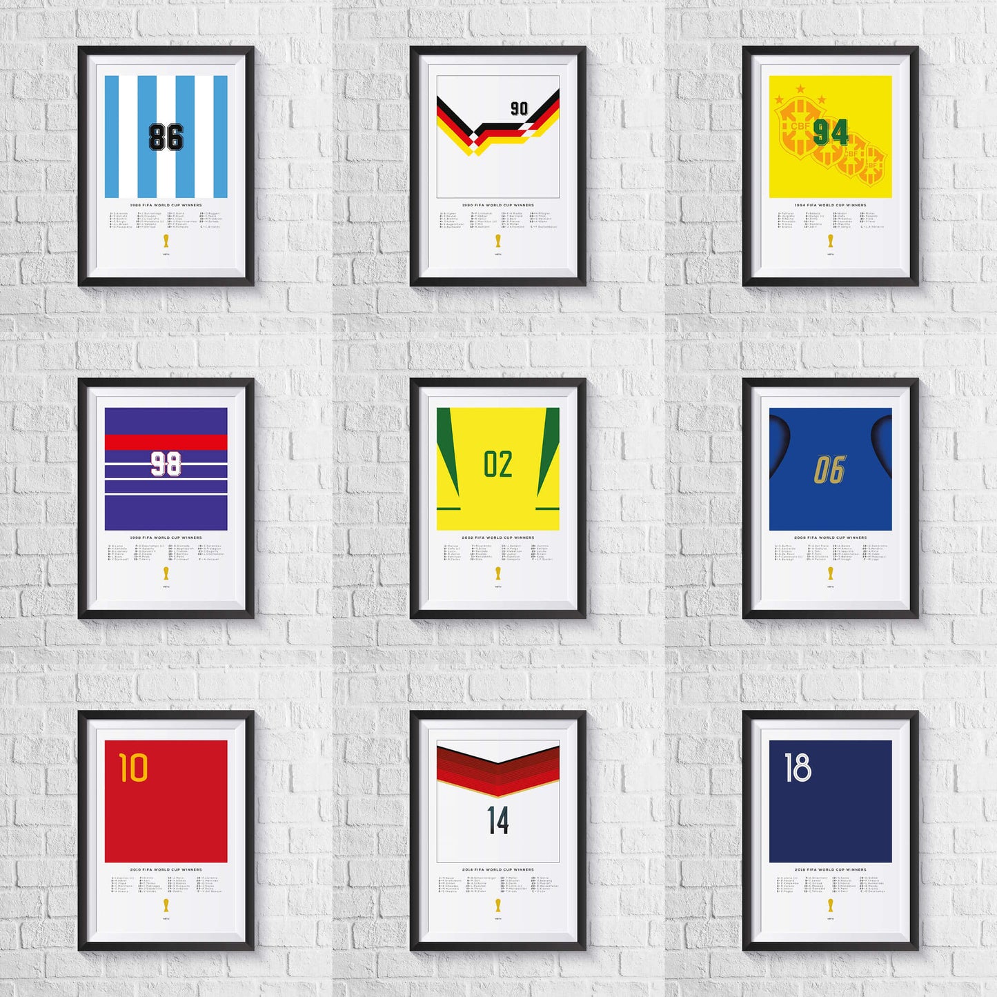 Brazil 2002 World Cup Squad Print