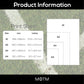 Print sizes chart with dimensions on a textured background