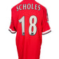 1998-00 Manchester United Home - Size XL (L Fit) - Scholes 18