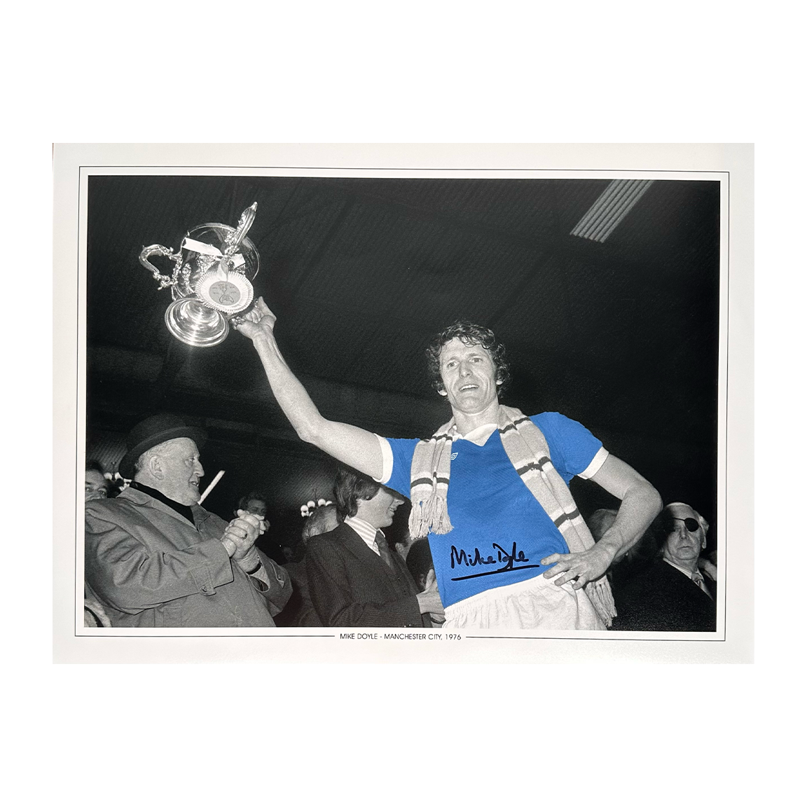 Mike Doyle Signed Manchester City 16x12