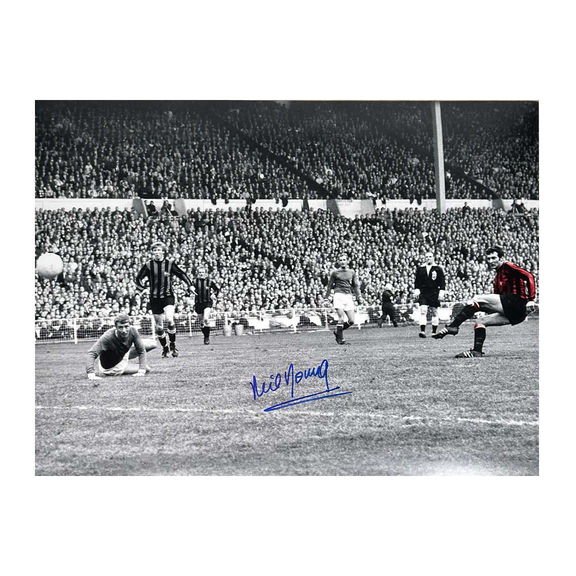 Neil Young Signed Manchester City 16x12 #1