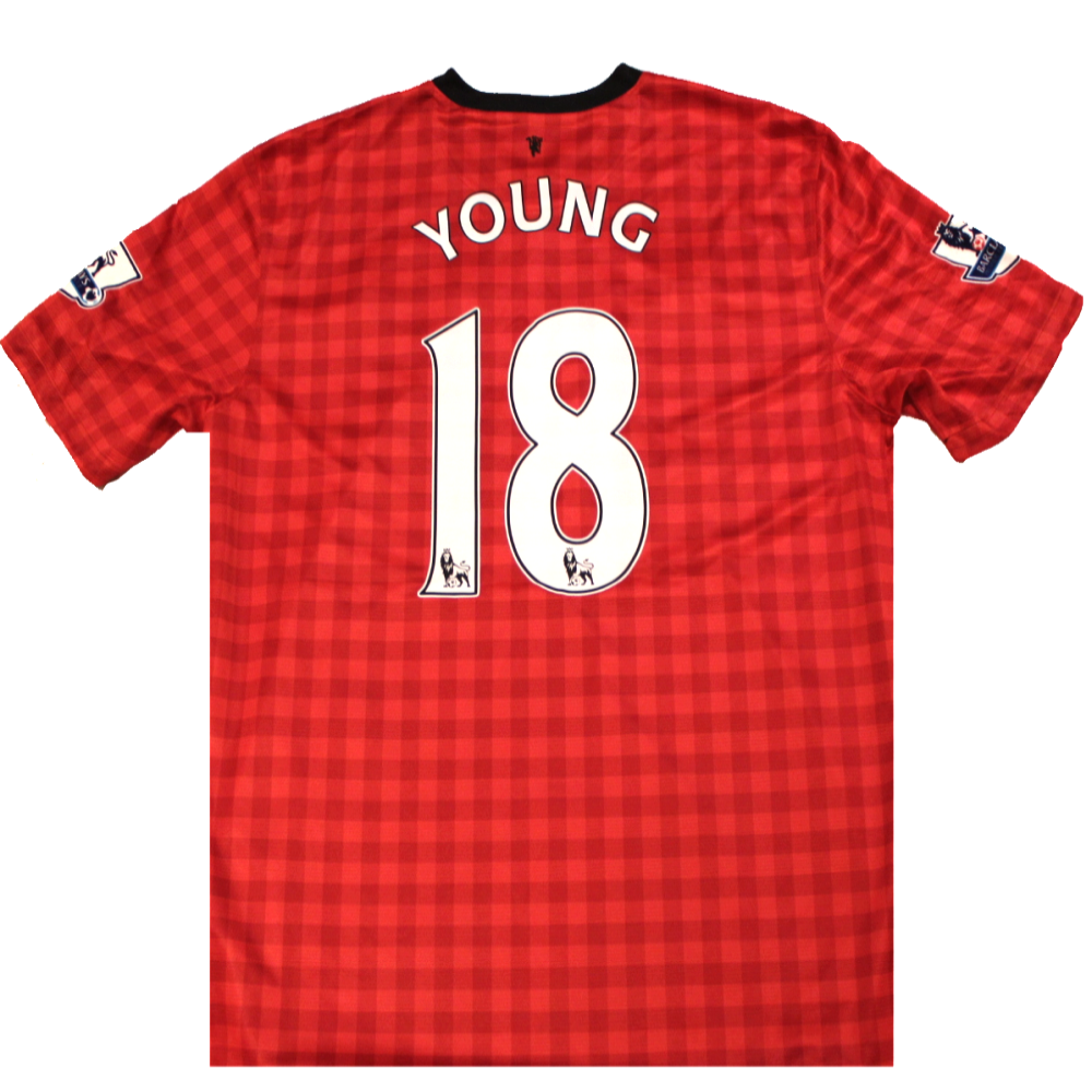 Manchester United 2012-2013 Home Football Shirt YOUNG (Excellent) XL