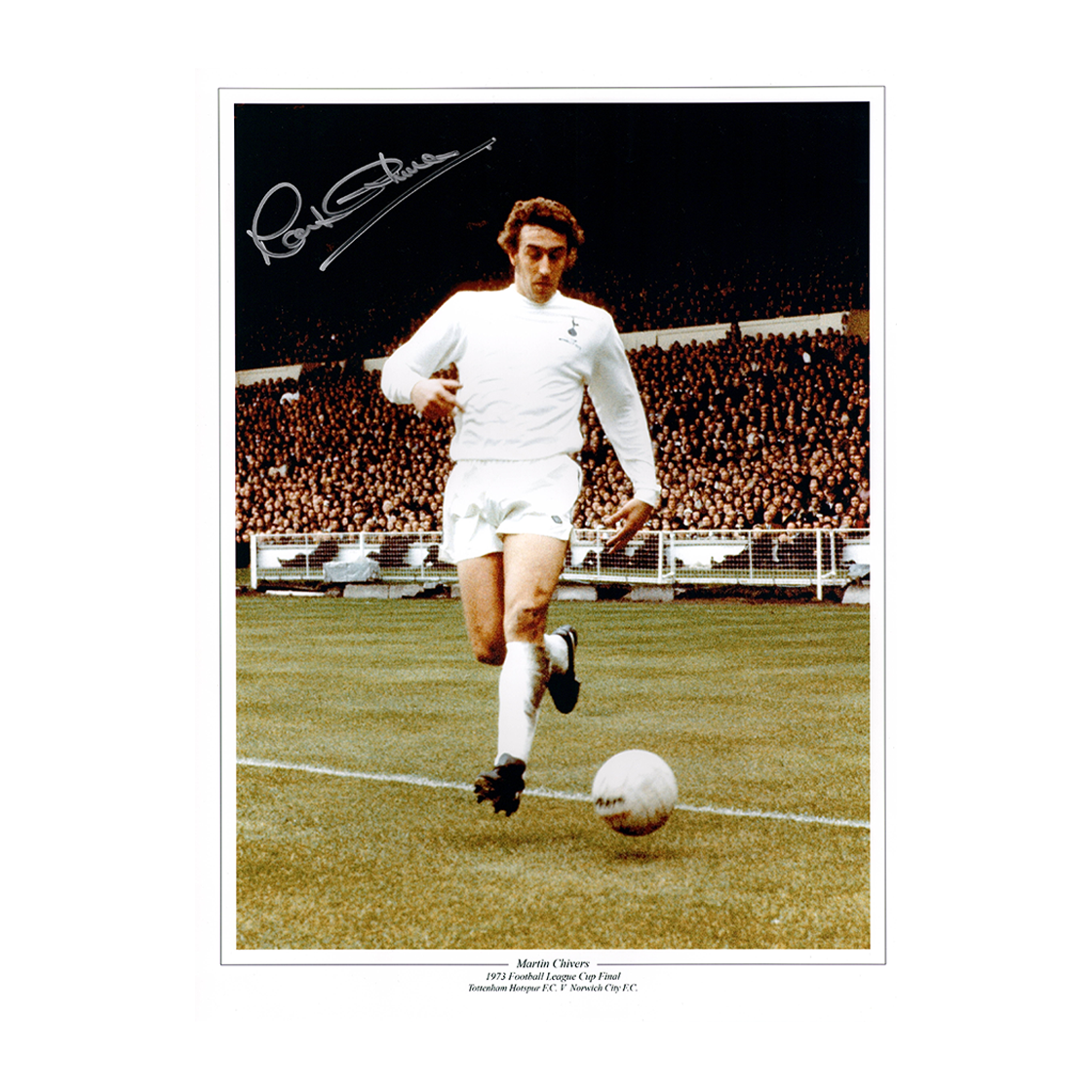 Martin Chivers Signed Tottenham Hotspur 16x12 Photo