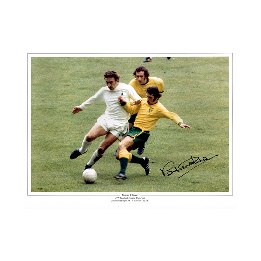 Martin Chivers Signed Tottenham Hotspur 16x12 Photo