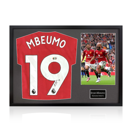 Bryan Mbeumo Signed Manchester United Shirt Classic Frame (ACG Cert)