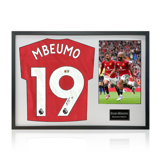 Bryan Mbeumo Signed Manchester United Shirt Classic Frame (ACG Cert)
