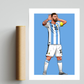 Lionel Messi Argentina A3 Print