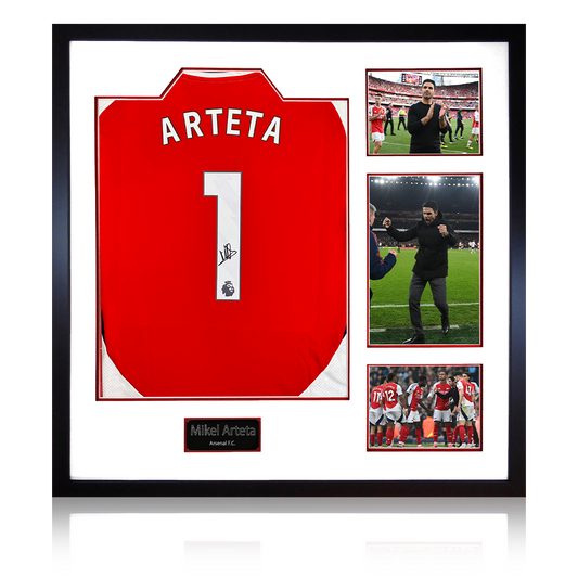 Mikel Arteta Signed Arsenal Shirt Elite Frame