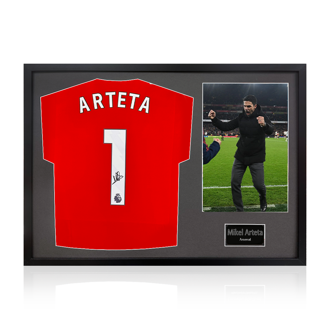 Mikel Arteta Signed Arsenal Shirt Classic Frame