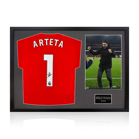 Mikel Arteta Signed Arsenal Shirt Classic Frame