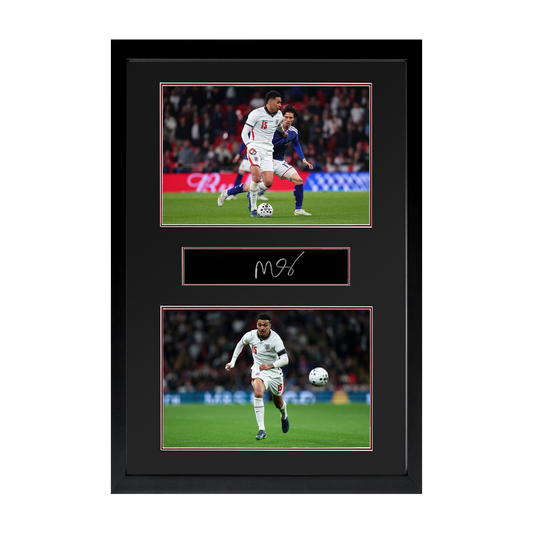 Morgan Rogers Signed England Plaque Iconic Frame