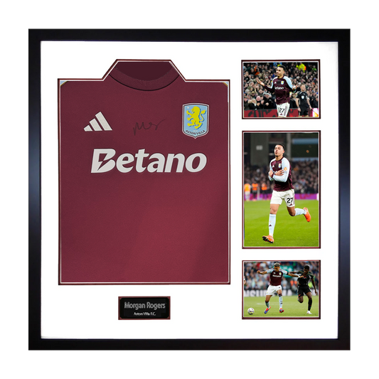 Morgan Rogers Signed Aston Villa Shirt Elite Frame
