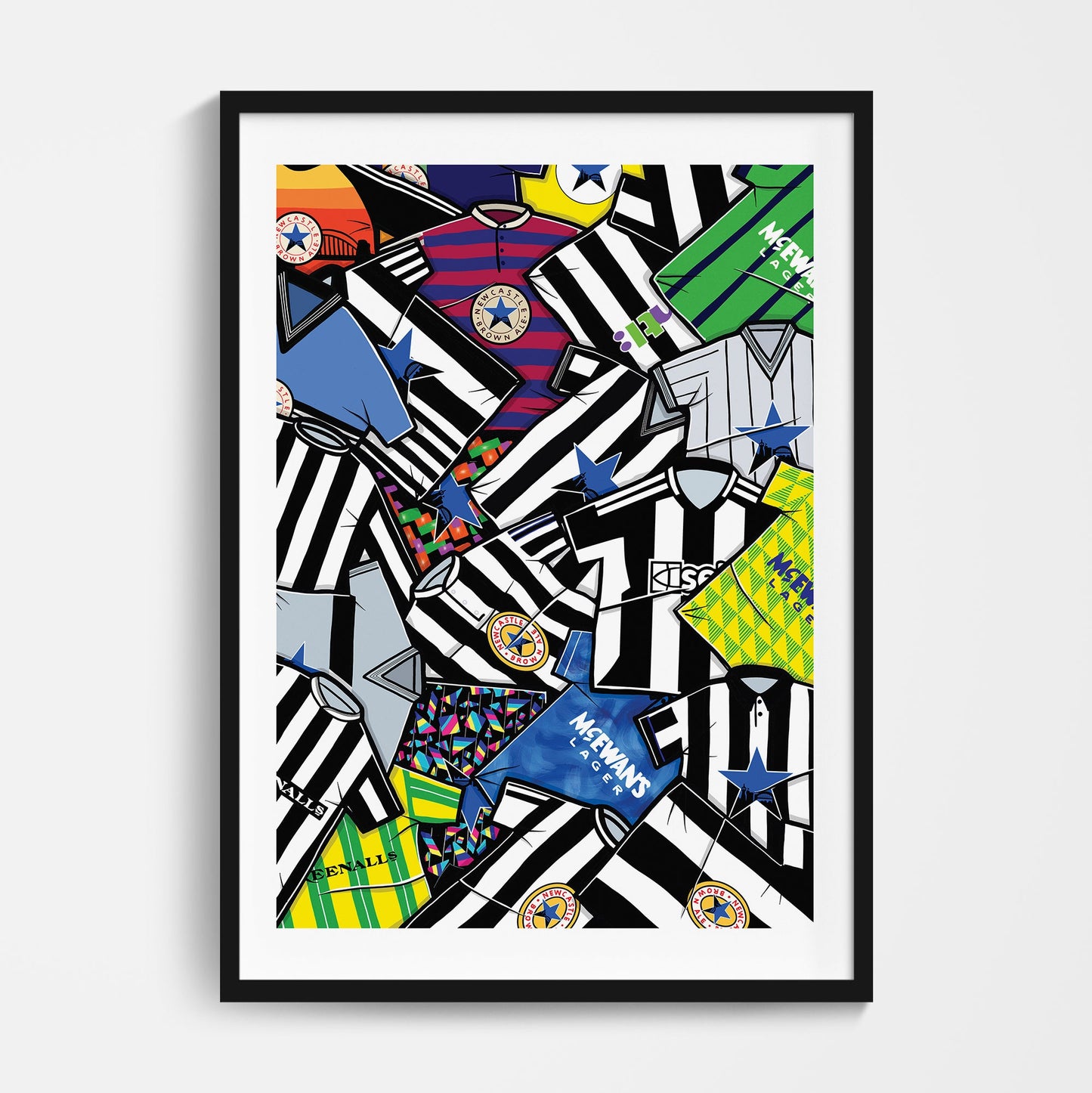 Newcastle Shirts Mash Up Print
