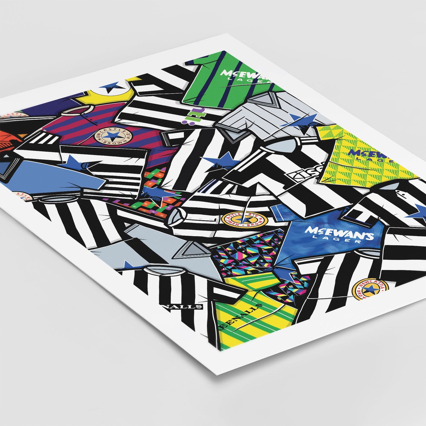 Newcastle Shirts Mash Up Print
