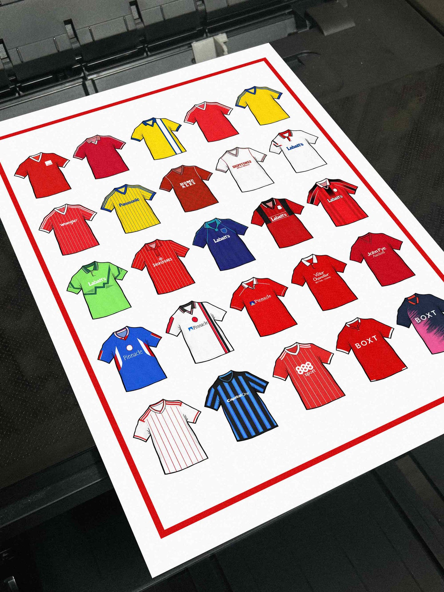 Nottingham Retro Shirts Football Print