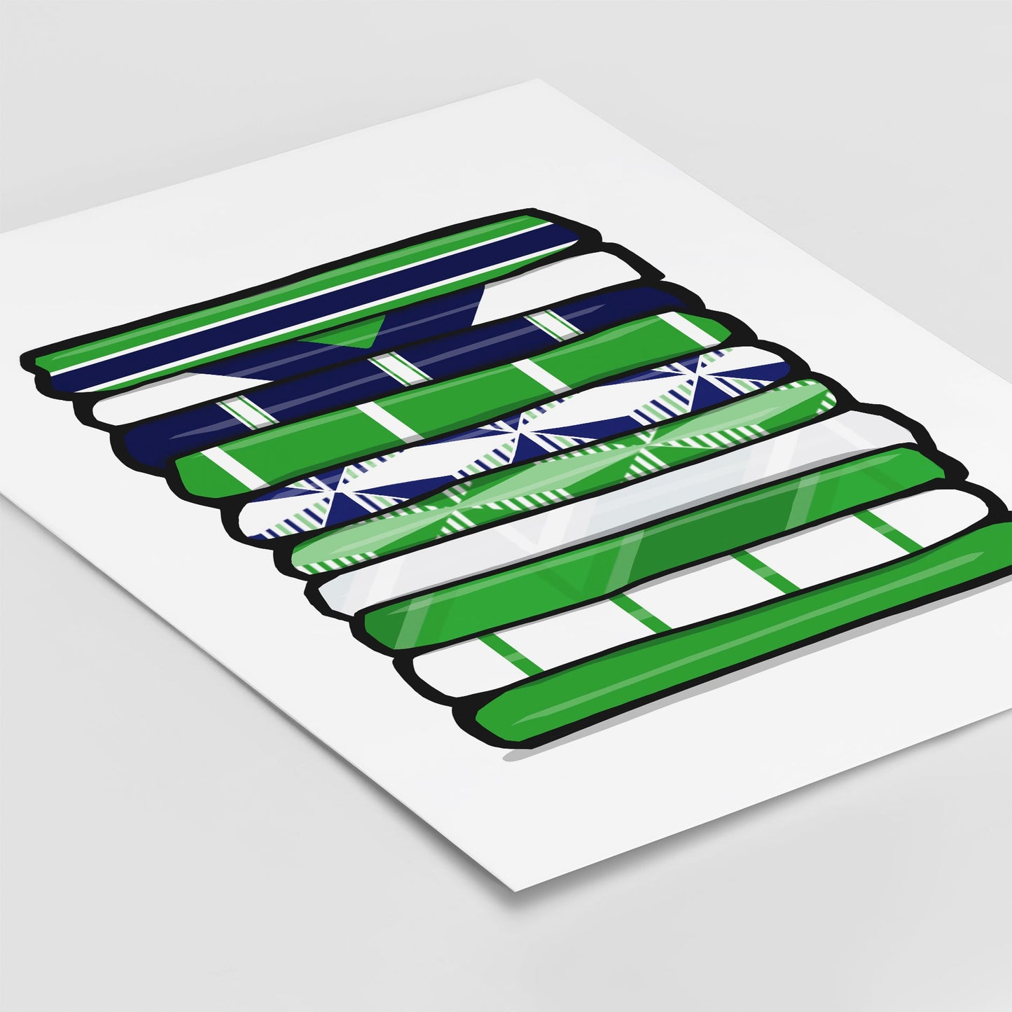 Northern Ireland Shirt Stack Print