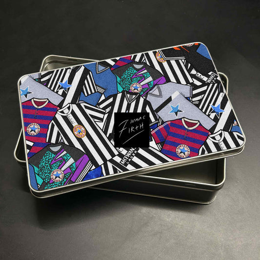 Newcastle Inspired Football Retro Shirts Metal Sweets / Biscuit Tin