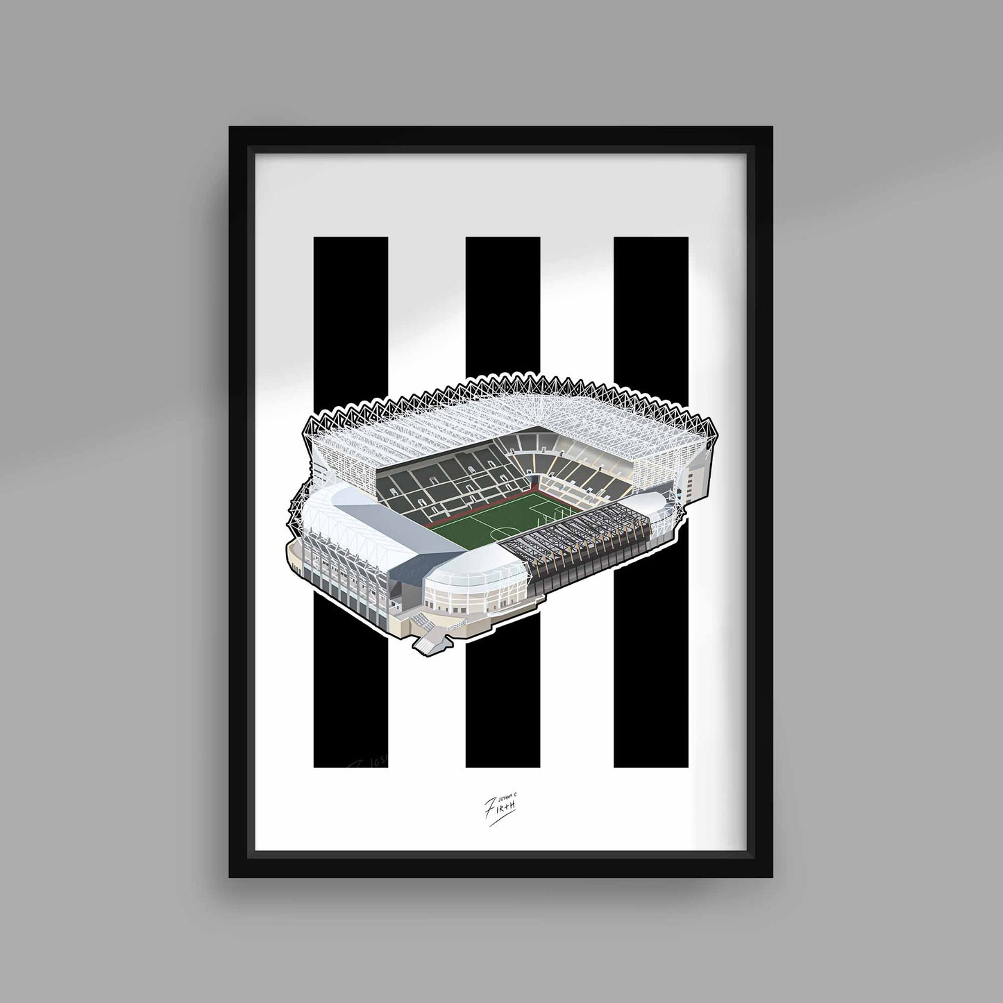 Newcastle Stadium Memorabilia Poster Print