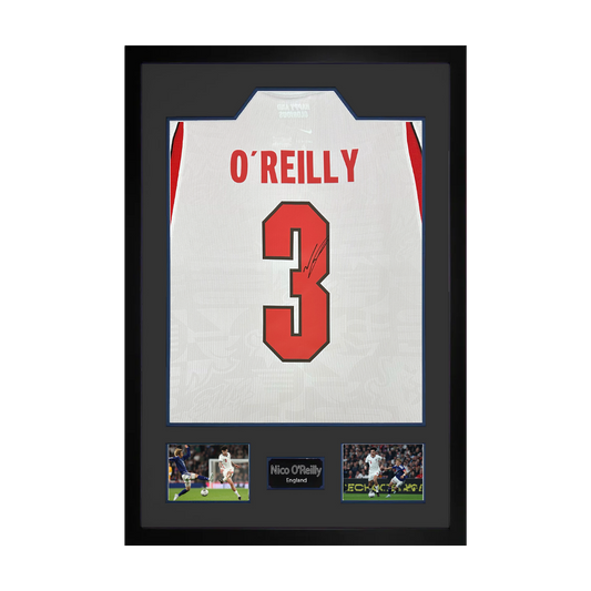 Nico O'Reilly Signed England Premium Frame