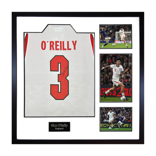Nico O'Reilly Signed England Elite Frame