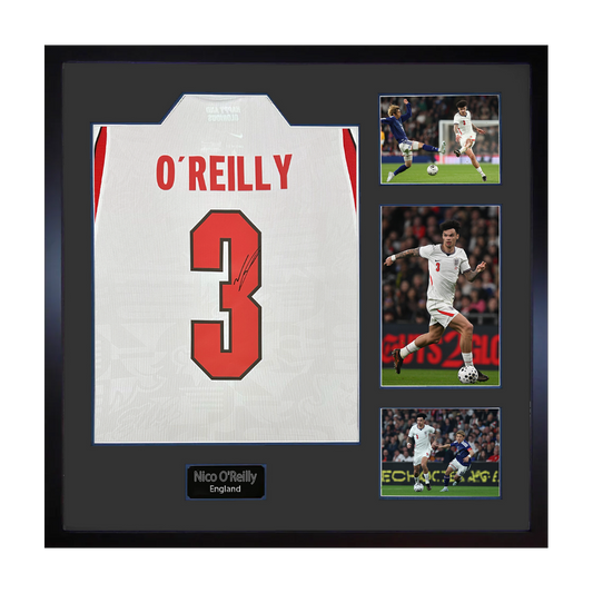 Nico O'Reilly Signed England Elite Frame