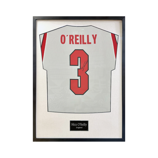 Nico O'Reilly Signed England Standard Frame