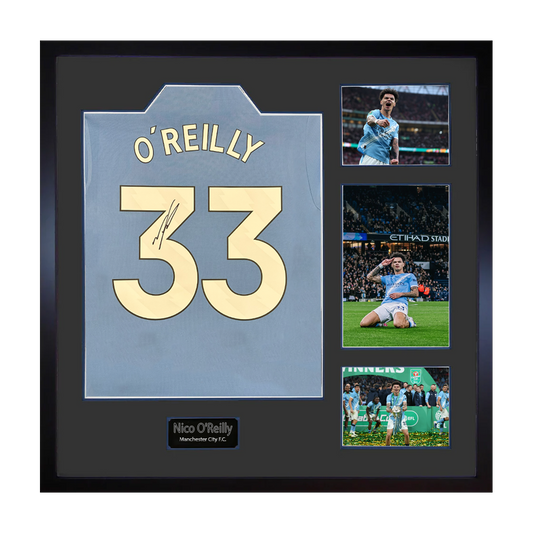 Nico O'Reilly Signed Manchester City Elite Frame