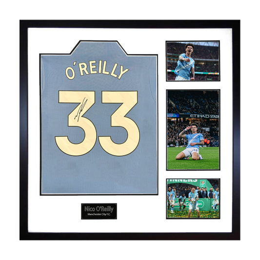 Nico O'Reilly Signed Manchester City Elite Frame