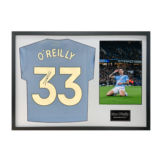 Nico O'Reilly Signed Manchester City Classic Frame