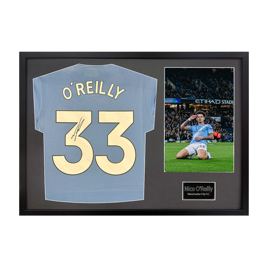 Nico O'Reilly Signed Manchester City Classic Frame