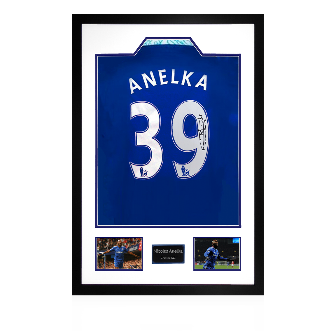 Nicolas Anelka Signed Chelsea Premium Frame