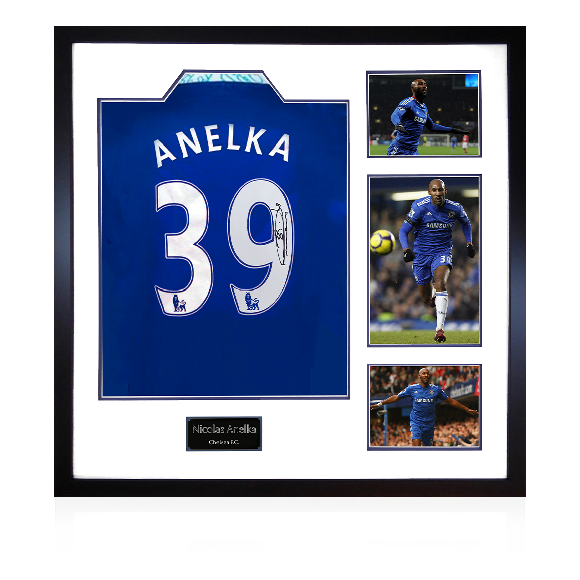 Nicolas Anelka Signed Chelsea Elite Frame