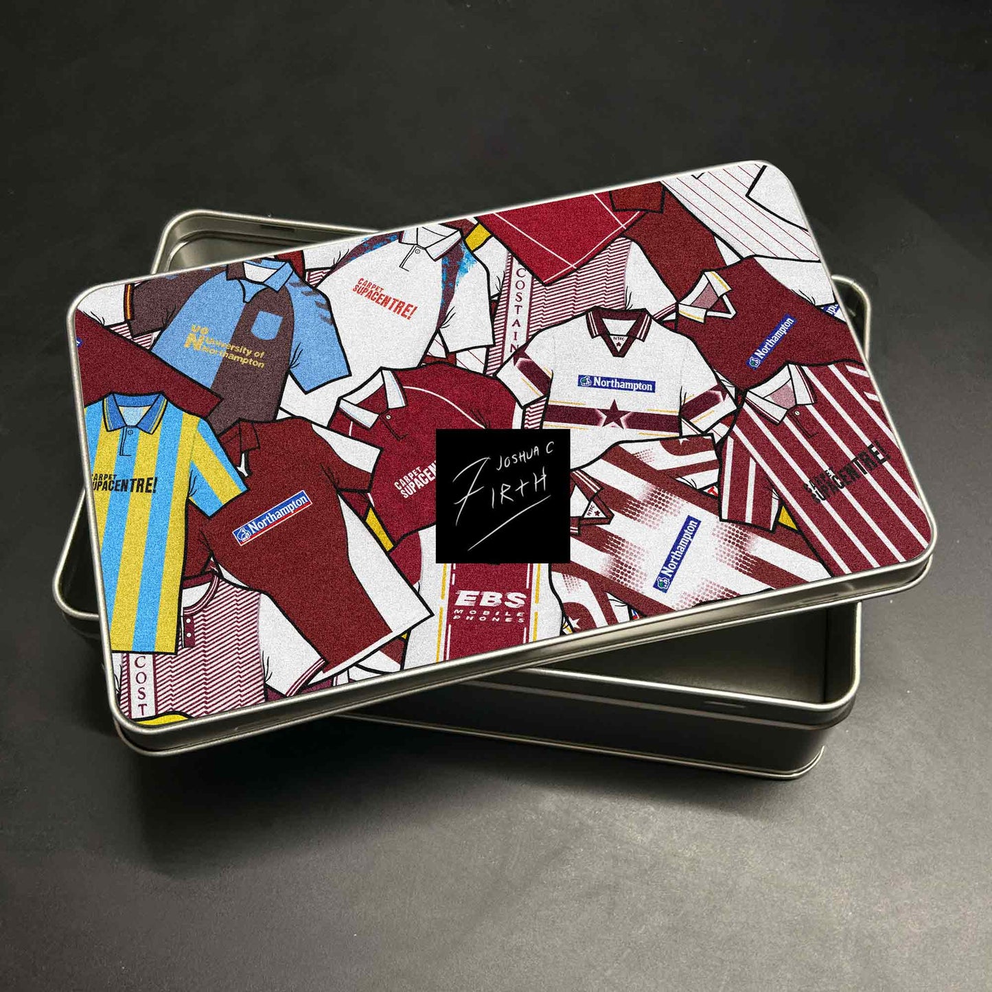 Northampton Inspired Football Retro Shirts Metal Sweets / Biscuit Tin