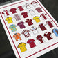 Northampton Retro Shirts Football Print