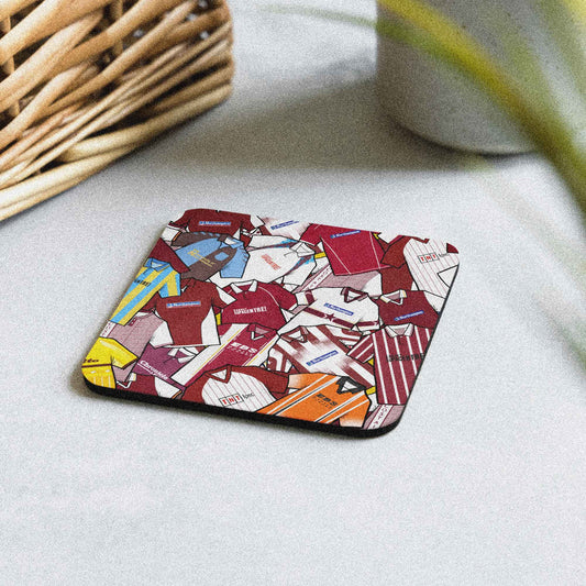 Northampton Collage Of Retro Shirts Football Coaster