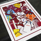 Northampton Kit Collage Retro Shirts Football Print