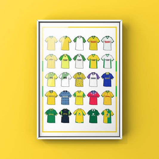 Norwich Retro Shirts Football Print