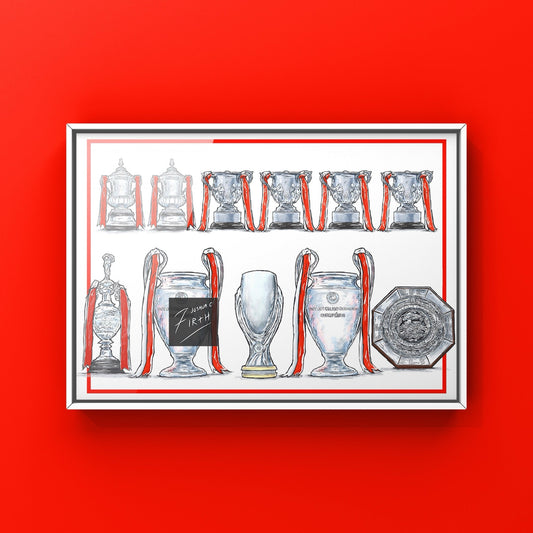 Forest Inspired Major Trophies Football Print