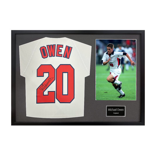 Michael Owen Signed England 98' Shirt Classic Frame