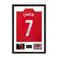 Michael Owen Signed Manchester United Shirt Premium Frame